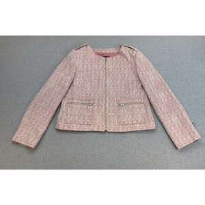 Talbots Jacket Womens‎ 12 Tweed Long Sleeve Full Zip Jackie Fit Moto Style NWT